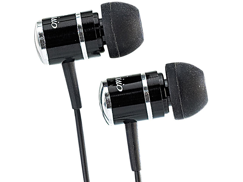 auvisio Stereo-Ohrhörer "Crystal Clear" mit Freisprecher für iPhone; Ohrhörer MP3-Player Ohrhörer MP3-Player Ohrhörer MP3-Player Ohrhörer MP3-Player 
