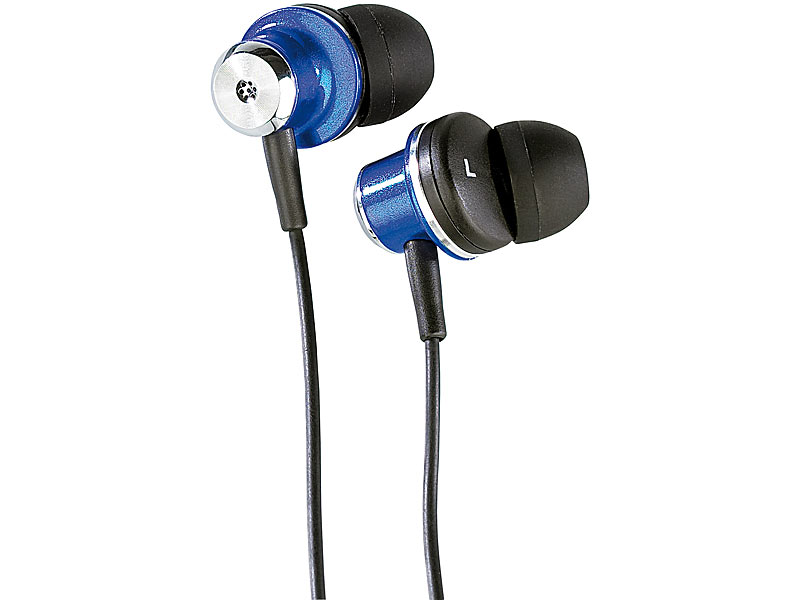 auvisio Premium-Stereo-Ohrhörer 'In Ear Pro' mit Halsschlaufe; Ohrhörer MP3-Player Ohrhörer MP3-Player Ohrhörer MP3-Player 