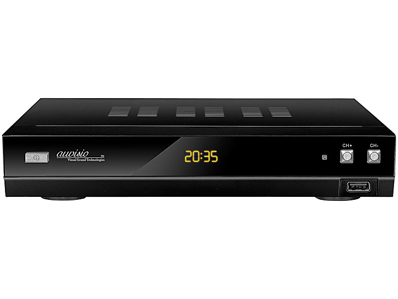 auvisio Digitaler HD-SAT-Receiver mit USB-Player & Recorder (optional); SAT-Receiver 