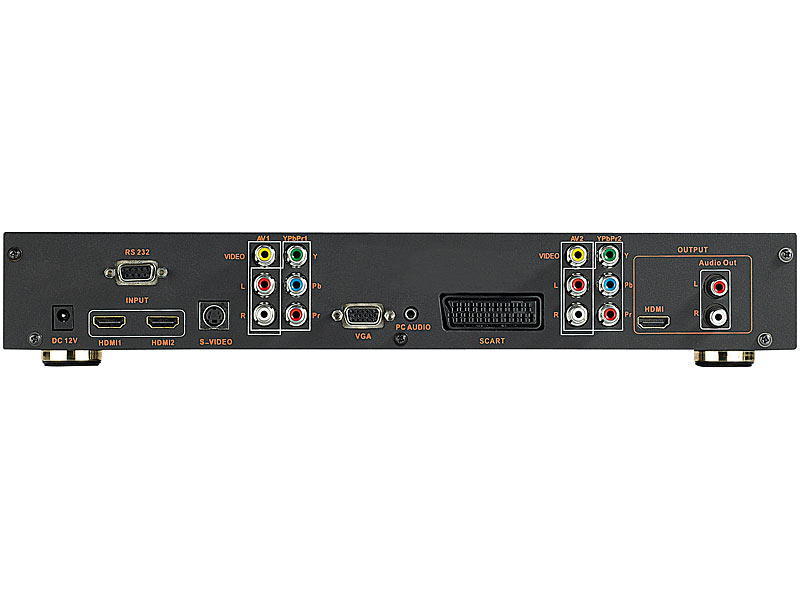 auvisio 9in1 HDMI-Umschalter & Konverter mit HD-Upscale (refurbished); HDMI Adapter 