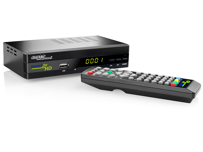 auvisio pearl.tv HD-Sat-Receiver DSR-395U.SE, Full-HD-Player (refur.); SAT-Receiver 