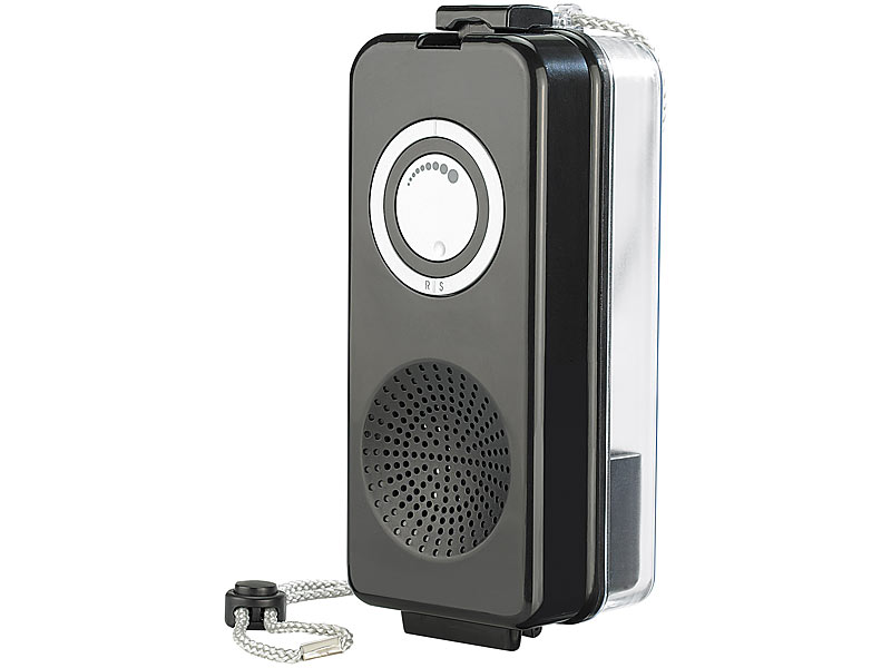 Wasserdichte Lautsprecher-Box "MSS-185.aqua" mit UKW-Radio; MP3 Soundstations MP3 Soundstations MP3 Soundstations MP3 Soundstations 