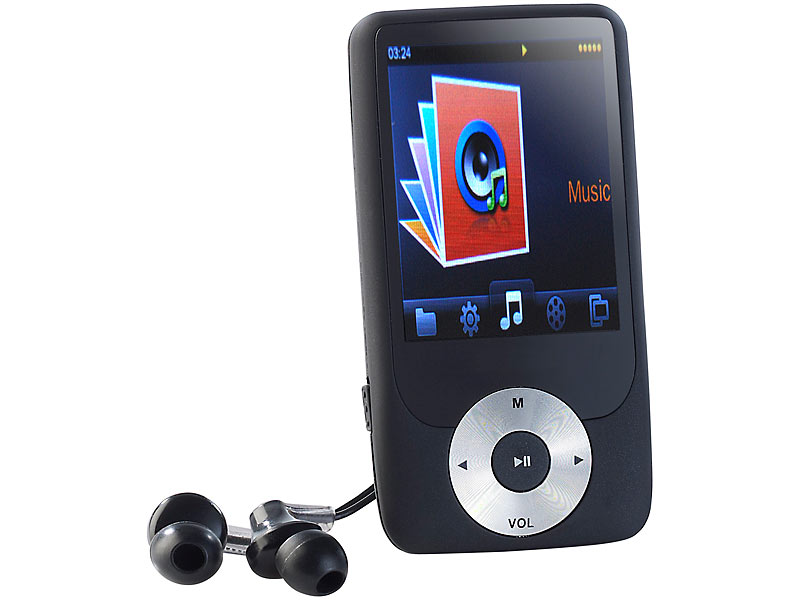 auvisio DMP-361.fm MP3 und Video-Player/Recorder mit XXL-Display 2,4"; FM-Transmitter, MP3 Soundstations FM-Transmitter, MP3 Soundstations 