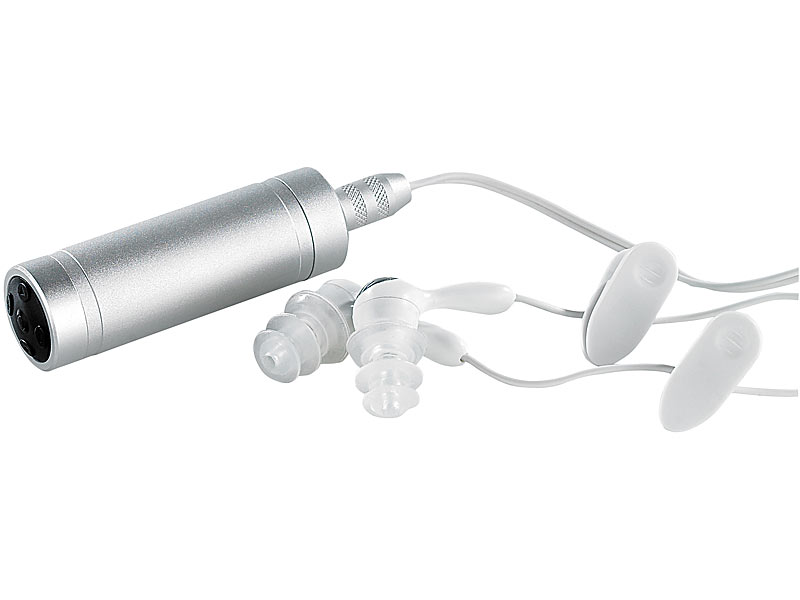 auvisio Wasserdichter MP3-Player "DMP-420.H2O" 2 GB aus Aluminium; MP3- & Video Player 