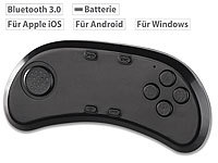 auvisio BT-3.0-Gamepad & Musik-Controller für VR-Brillen, iOS, Android & PC