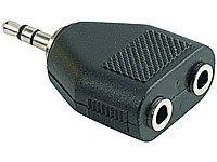 auvisio Stereo-Verteiler 3,5-mm-Klinken-Stecker auf 2x 3,5-mm-Klinken-Buchse; Digitale Over-Ear-Funk-Kopfhörer und Hörverstärker Digitale Over-Ear-Funk-Kopfhörer und Hörverstärker Digitale Over-Ear-Funk-Kopfhörer und Hörverstärker 