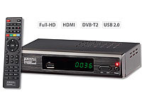 auvisio DVB-T2-Receiver mit H.265/HEVC für Full-HD-TV, HDMI & SCART, LAN, USB