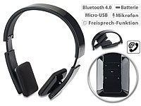 auvisio Faltbares On-Ear-Headset mit Bluetooth, Auto-Pairing, Multipoint, 30 m