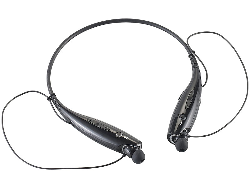 Auvisio Stereo-Headset SH-40.bt mit Bluetooth 4.0, aptX, schwarz; Ohrhörer MP3-Player Ohrhörer MP3-Player Ohrhörer MP3-Player 
