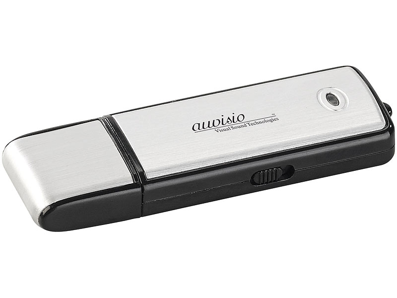 auvisio Abhörgerät: Voice Recorder & USB-Stick geräuschaktivierte Aufnahme Diktiergeräte 8 GB 70 Std 