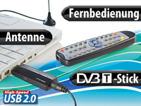 auvisio 2in1-HDTV-DVB-Stick mit Video-Digitalisierer (refurbished); SAT-Receiver 