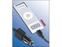 auvisio Stereo-FM-Transmitter für iPod mit Kfz-Netzteil & Ladefunktion; FM-Transmitter, FM-Transmitter mit Blutooth Freisprecher 