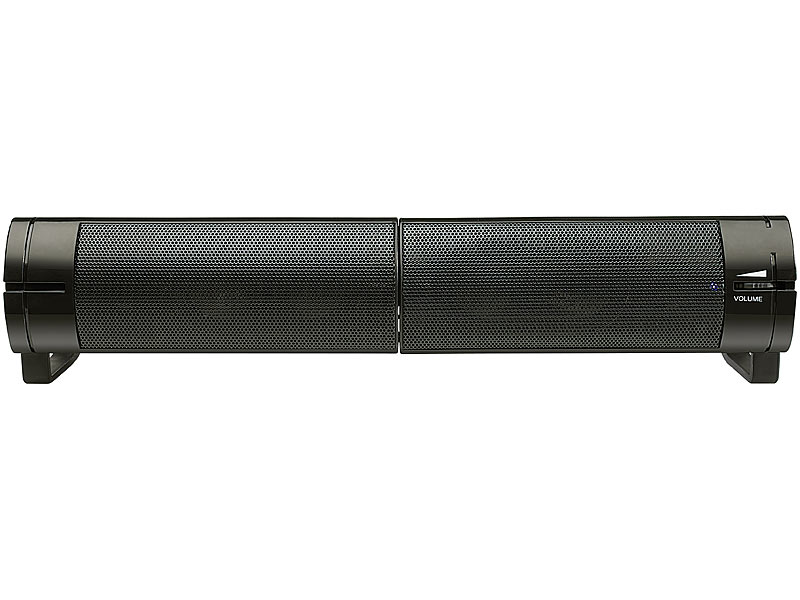 auvisio Aktive Stereo-Lautsprecher mit USB-Power und Magnet-Kupplung; Bluetooth Tastatur für Smartphone & Tablet PCs 