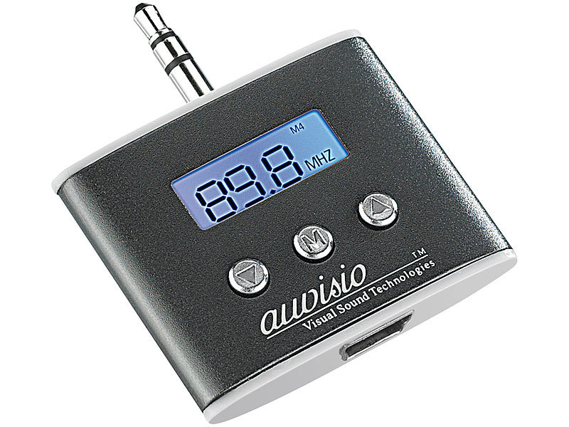 auvisio Mini-FM-Transmitter FMX-200.Kfz mit Klinke-Anschluss; MP3- & Video Player MP3- & Video Player 