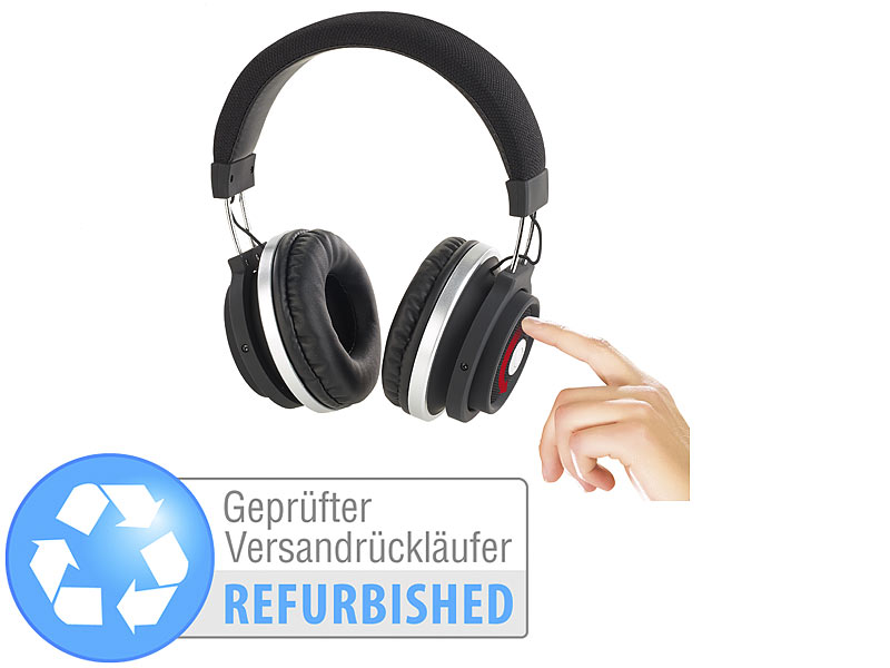 auvisio TV Kopfhörer Auto-Connect und Touch-Steuerung Over-Ear-Headset mit Bluetooth 3.0 Headphones