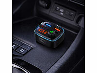 ; FM-Transmitter & Freisprecher mit MP3-Player & USB-Ladeports FM-Transmitter & Freisprecher mit MP3-Player & USB-Ladeports FM-Transmitter & Freisprecher mit MP3-Player & USB-Ladeports 