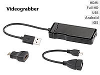 auvisio USB-HDMI-Videograbber für Videos bis Full HD (1080p), mit OTG-Adapter
