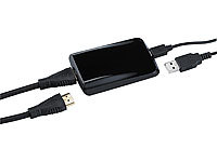 auvisio USB-HDMI-Video-Split-Box VD-300HD: 6 TFTs an PC/ Notebook; 4K-HDMI-Kabel mit Netzwerkfunktion (HEC) 