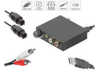 Converter auvisio Digital Analog Wandler: Audio-Konverter digital zu analog Koaxial & Stereo-Cinch mit TOSLINK