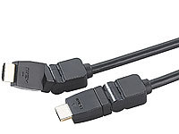 auvisio Premium-HDMI-Kabel, Stecker 180° neigbar & 360° drehbar (2 m)