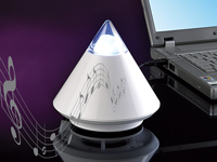 auvisio Design-MP3-Player mit SD-Slot, Lautsprecher & Beleuchtung