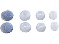 auvisio Universal-Silikon-Tips und Polster für Ohrhörer, transparent; HD-Sat-Receiver 