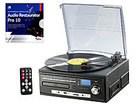 auvisio Kompakt-Stereoanlage MHX-550.LP für Schallplatte, CD, MC, MP3; USB-Kassettenrecorder USB-Kassettenrecorder 