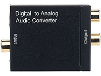 Converter auvisio Digital Analog Wandler: Audio-Konverter digital zu analog Koaxial & Stereo-Cinch mit TOSLINK