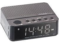 auvisio 4in1-Wecker mit Bluetooth, FM-Radio, AUX & microSD-Steckplatz, 8 Watt