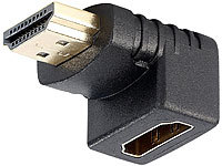 auvisio HDMI-Adapter Typ-A-Buchse auf Typ-A-Stecker, 270° gewinkelt; HD-Sat-Receiver 