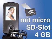 auvisio MP3 & Video-Player "DMP-524.i" mit 4 GB plus microSD-Slot