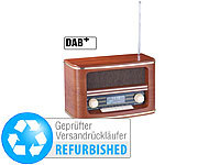 auvisio Digitales Nostalgie-Stereo-Radio mit DAB+, BT, (Versandrückläufer); HiFi-Stereoanlagen & Audio-Digitalisierer für Schallplatten, CDs und Kassetten 