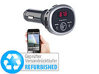 auvisio MP3-FM-Transmitter mit Bluetooth, Freisprecher, Versandrückläufer