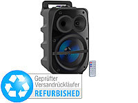 auvisio Mobile PA-Partyanlage, Bluetooth, MP3, Karaoke (Versandrückläufer); 2.1-Lautsprecher-Systeme mit Subwoofer 2.1-Lautsprecher-Systeme mit Subwoofer 