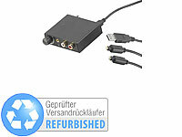 auvisio Audio-Konverter digital (TOSLINK/Koaxial) zu analog, Versandrückläufer; 4K-HDMI-Kabel mit Netzwerkfunktion (HEC) 