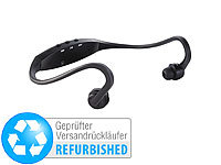 auvisio Kabelloser Sport-MP3-Player "CSX-710i" mit microSD-Slot (refurbished); Kabelloses In-Ear-Stereo-Headsets mit Bluetooth und Lade-Etuis 