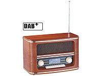 auvisio Digitales Nostalgie-Stereo-Radio mit DAB+, Bluetooth 5.0, FM & Wecker