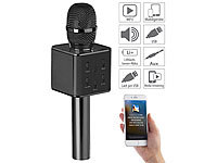 auvisio Karaoke-Mikrofon mit Bluetooth, MP3-Player, Lautsprecher und Akku