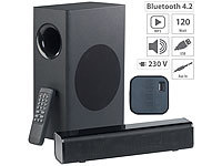 auvisio 2.1-Soundbar, externer Subwoofer, Bluetooth, Fernbedienung, 120 Watt