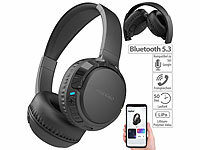 auvisio Smartes Over-Ear-Headset mit Bluetooth 5.3, Akku, App, Equalizer; In-Ear-Stereo-Headsets mit Bluetooth In-Ear-Stereo-Headsets mit Bluetooth 