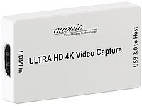 auvisio HDMI-Video-Rekorder & Streaming-Box, 4K / UHD, USB 3.0, 30 Bilder/Sek.
