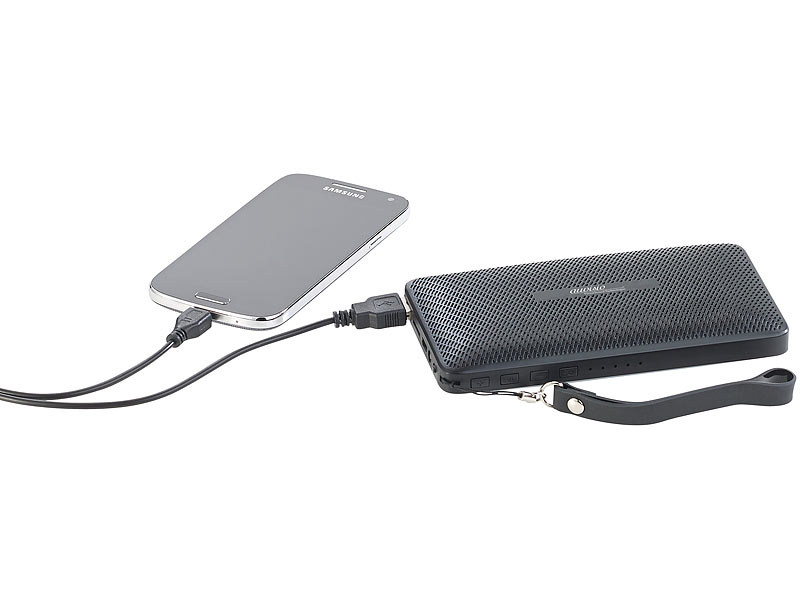 ; Lautsprecher mit Ladegerät-Funktionen für USB-Mobilgeräte Lautsprecher mit Ladegerät-Funktionen für USB-Mobilgeräte 