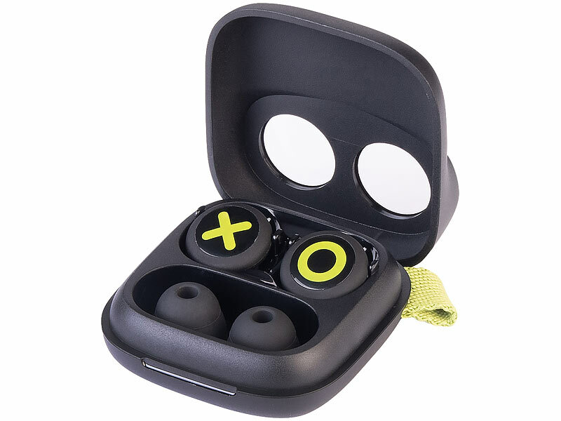 ; Kabelloses In-Ear-Stereo-Headsets mit Bluetooth und Lade-Etuis Kabelloses In-Ear-Stereo-Headsets mit Bluetooth und Lade-Etuis 