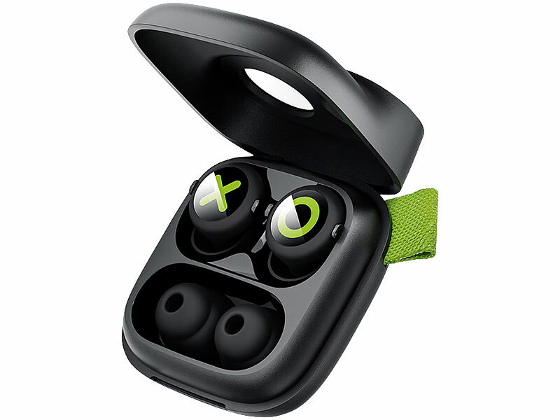 ; Kabelloses In-Ear-Stereo-Headsets mit Bluetooth und Lade-Etuis Kabelloses In-Ear-Stereo-Headsets mit Bluetooth und Lade-Etuis 