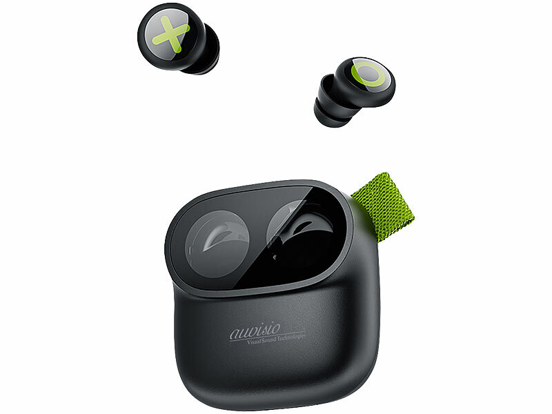 ; Kabelloses In-Ear-Stereo-Headsets mit Bluetooth und Lade-Etuis Kabelloses In-Ear-Stereo-Headsets mit Bluetooth und Lade-Etuis 