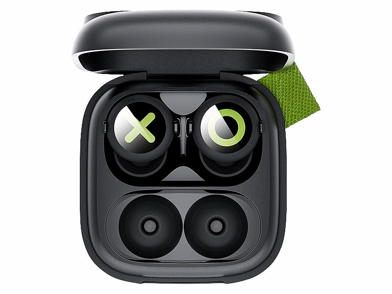 ; Kabelloses In-Ear-Stereo-Headsets mit Bluetooth und Lade-Etuis Kabelloses In-Ear-Stereo-Headsets mit Bluetooth und Lade-Etuis 