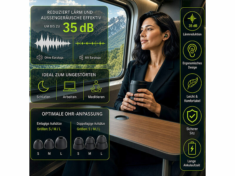; Kabellose In-Ear-Kopfhörer mit Noise Cancelling und Touch-Farbdisplay-Ladecases Kabellose In-Ear-Kopfhörer mit Noise Cancelling und Touch-Farbdisplay-Ladecases 