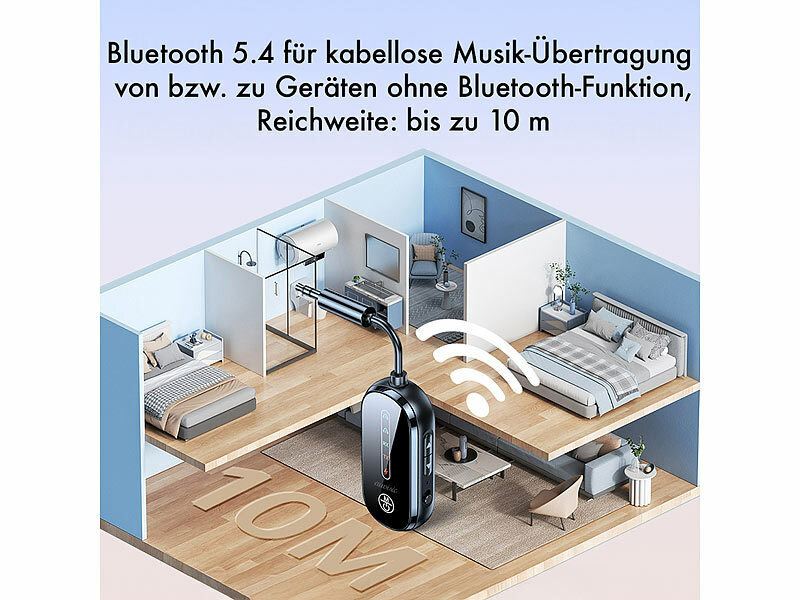 ; Audioadapter mit Bluetooth und Freisprech-Funktion, Audio-Transmitter mit Bluetooth Audioadapter mit Bluetooth und Freisprech-Funktion, Audio-Transmitter mit Bluetooth Audioadapter mit Bluetooth und Freisprech-Funktion, Audio-Transmitter mit Bluetooth