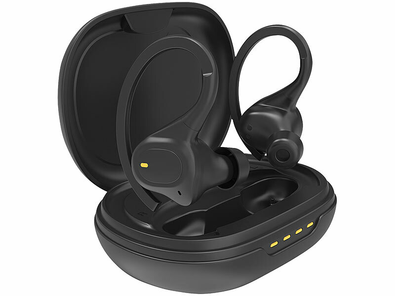 ; Kabelloses In-Ear-Stereo-Headsets mit Bluetooth und Lade-Etuis Kabelloses In-Ear-Stereo-Headsets mit Bluetooth und Lade-Etuis Kabelloses In-Ear-Stereo-Headsets mit Bluetooth und Lade-Etuis 